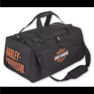 Harley-Davidson Black and Orange Duffel Bag